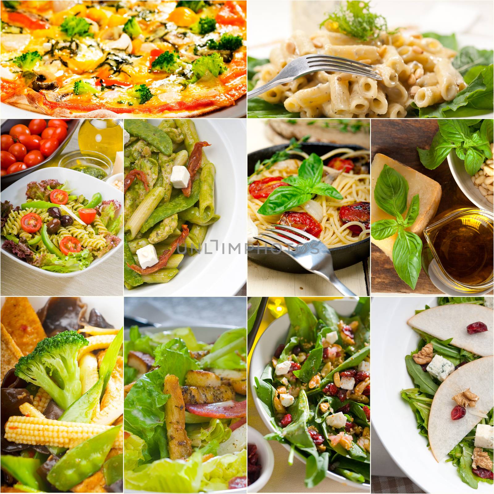 healthy and tasty Italian food collage by keko64