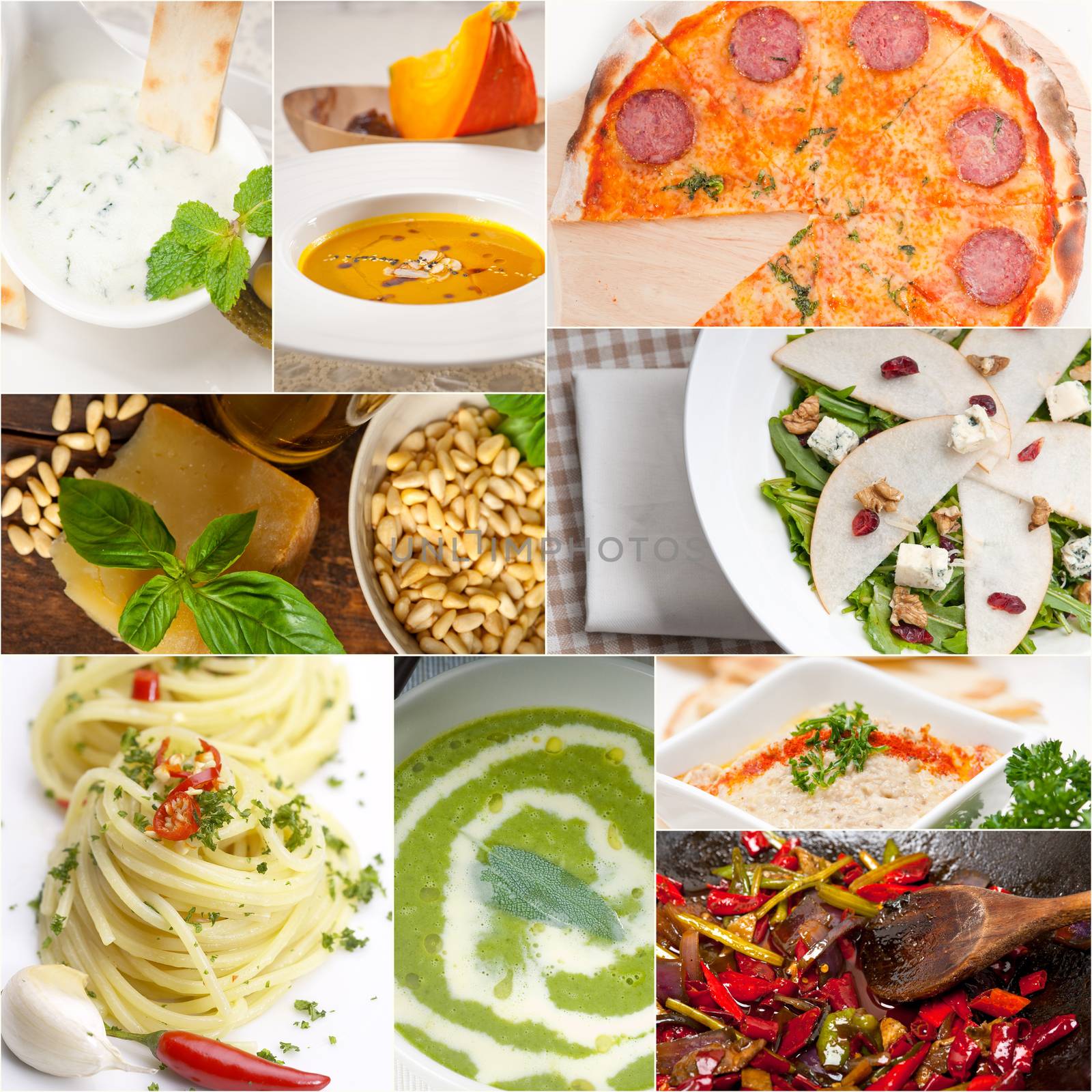 healthy and tasty Italian food collage by keko64