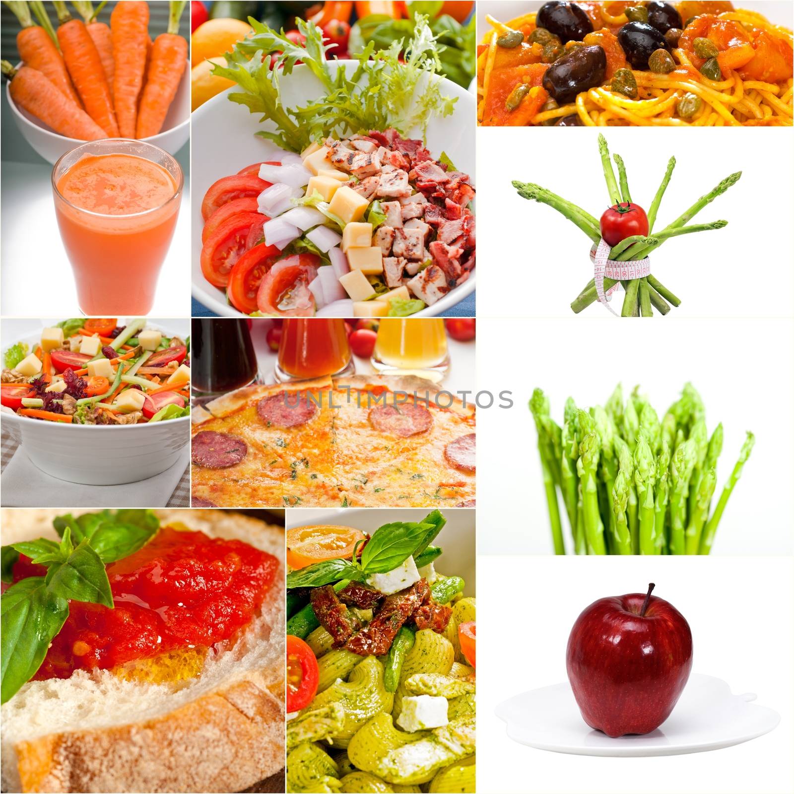 healthy Vegetarian vegan food collage by keko64