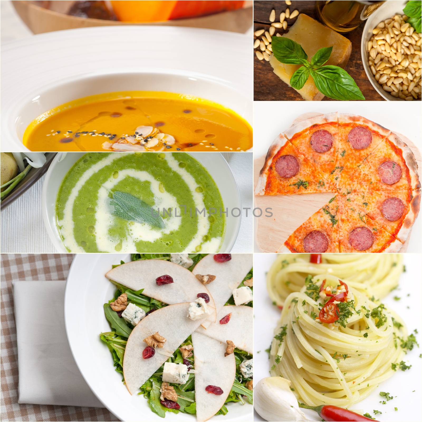 healthy and tasty Italian food collage by keko64