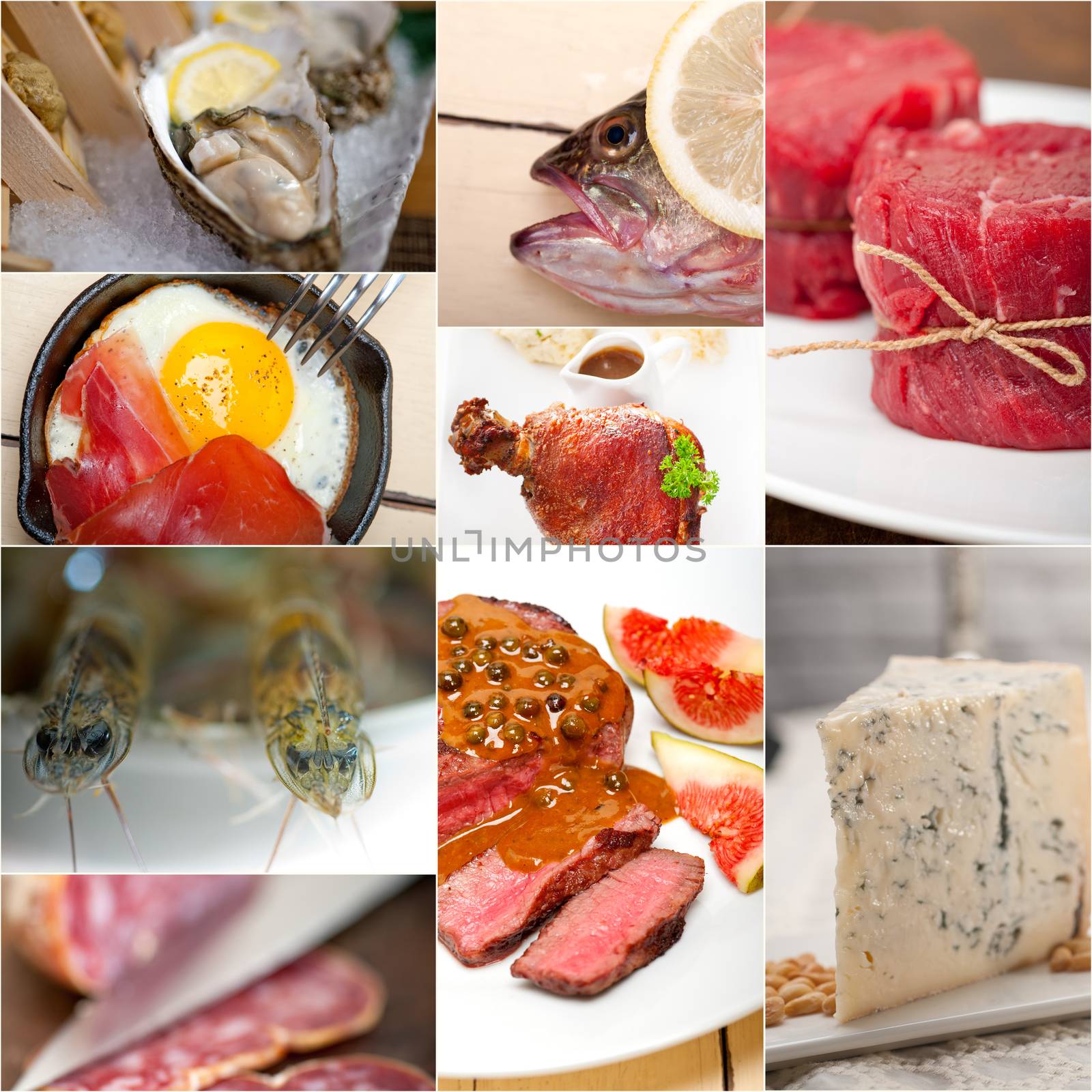 high protein food collection collage by keko64