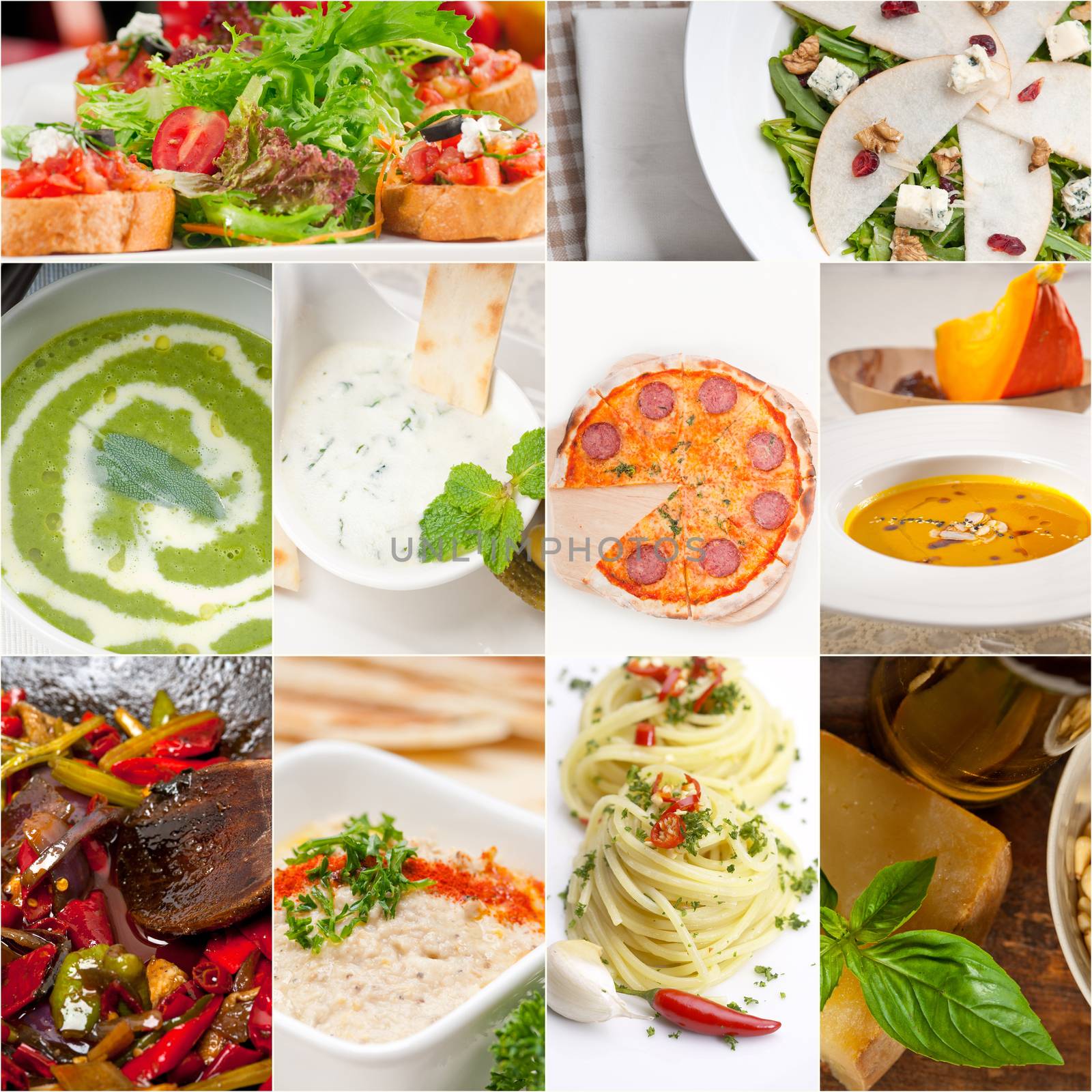 healthy and tasty Italian food collage by keko64