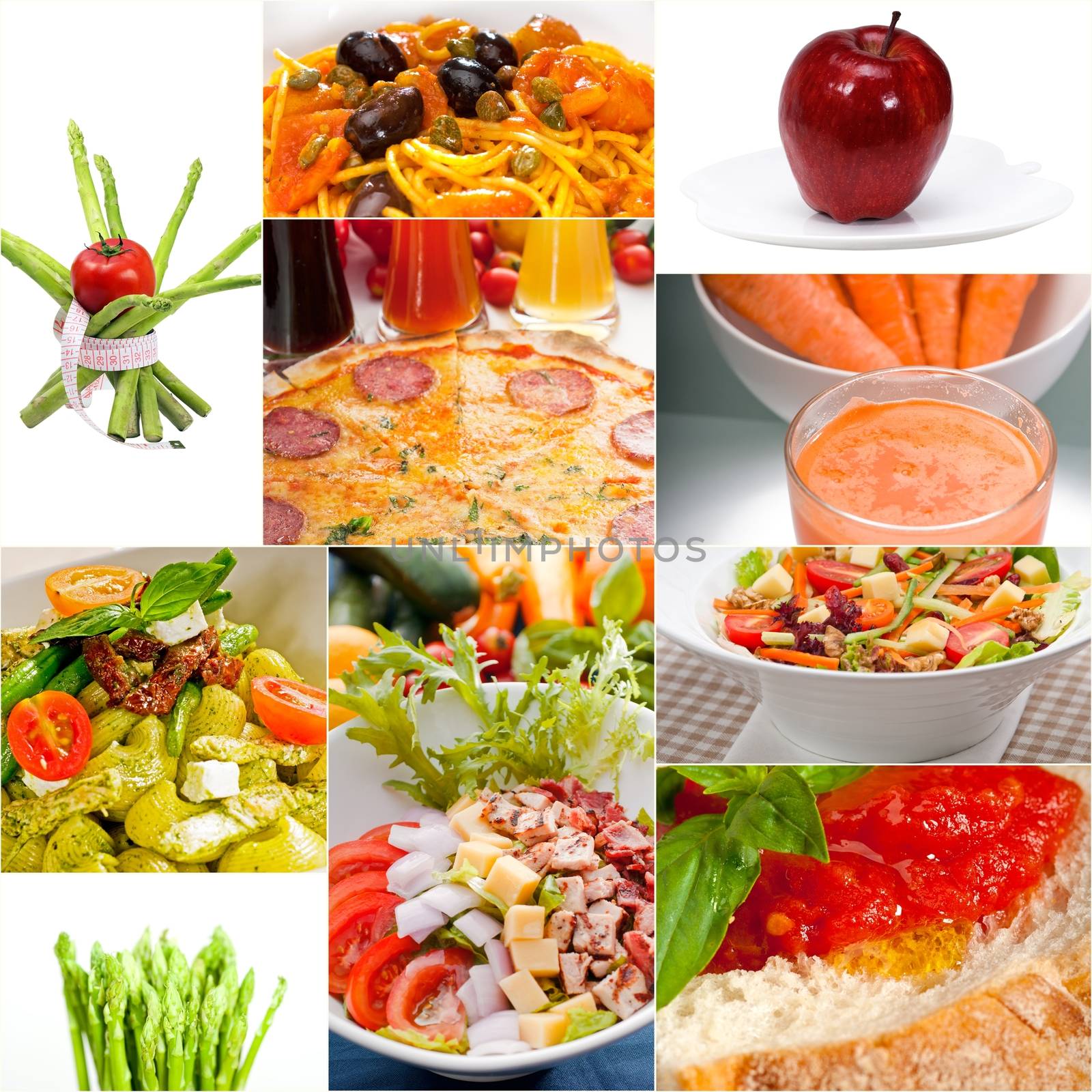 healthy Vegetarian vegan food collage by keko64