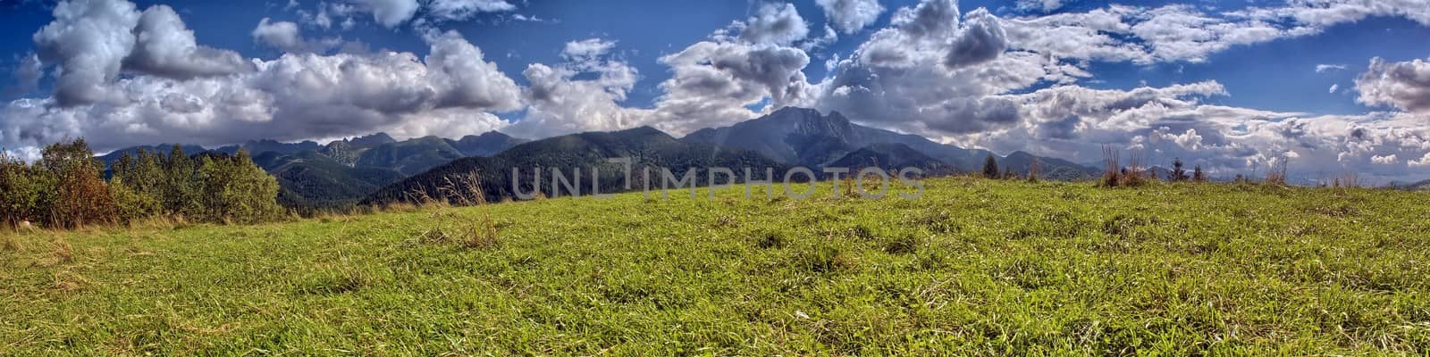 Tatra Mountains - Panorama with view on Giewont