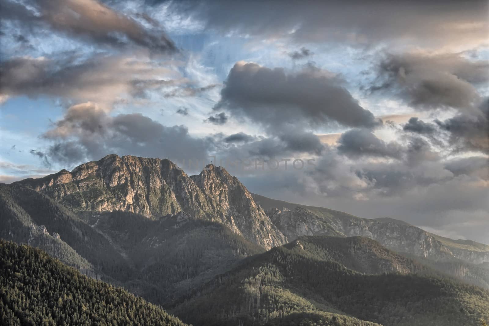 Tatry Giewont - against the sky full of clouds by sanzios