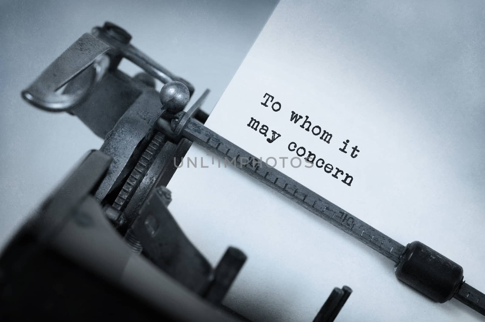 Vintage inscription made by old typewriter by michaklootwijk