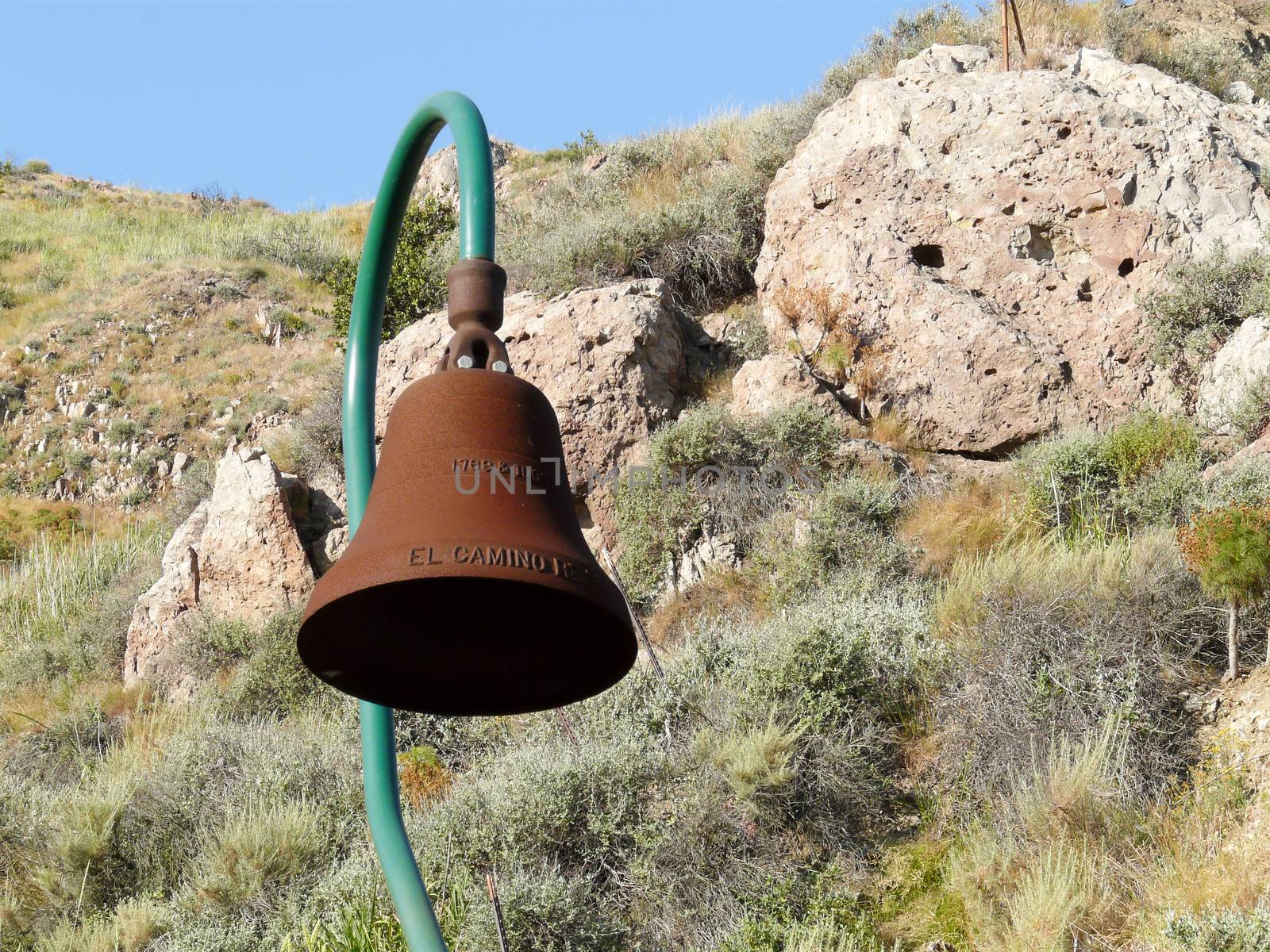 Bell at a side of the Royal Road in California