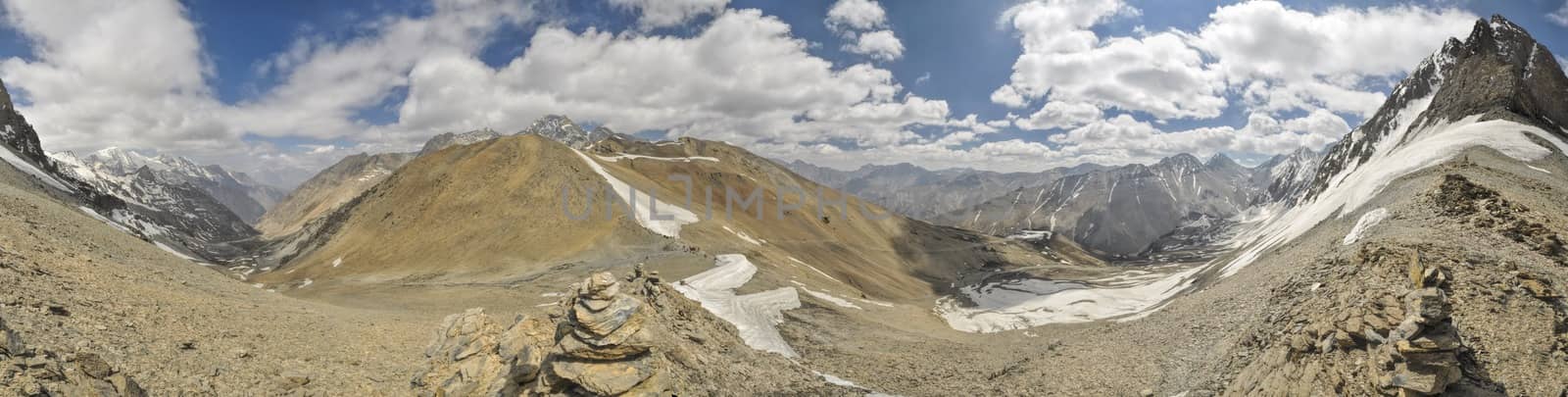 Scenic panorama in Dolpo region in Nepal