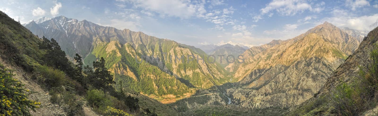 Scenic panorama in Dolpo region in Nepal