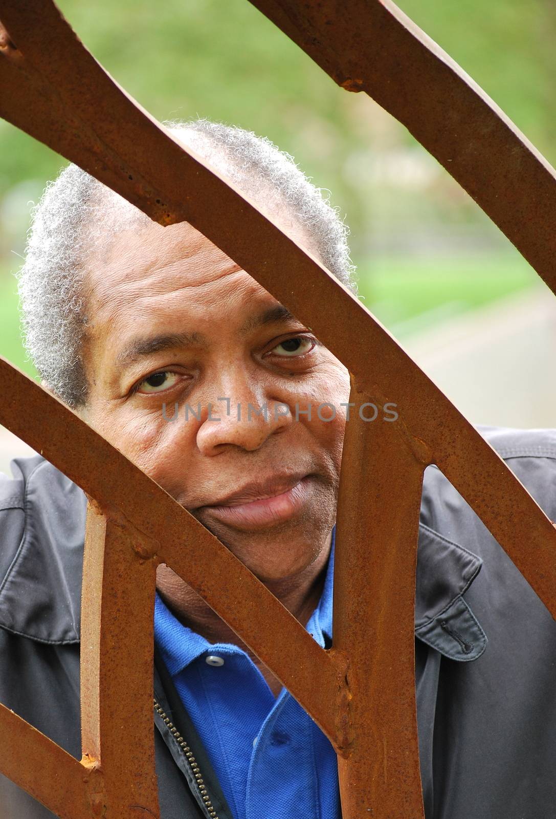 African american male expressions outdoors.