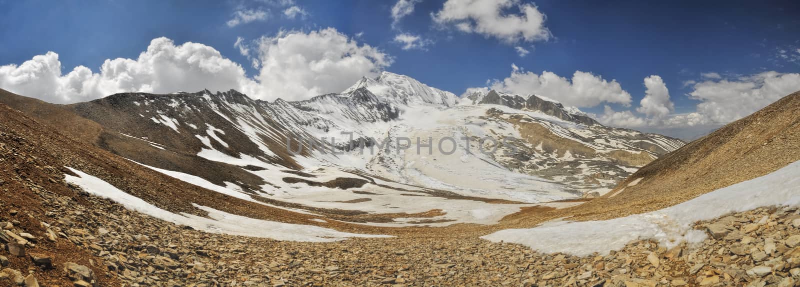 Scenic panorama in Dolpo region in Nepal