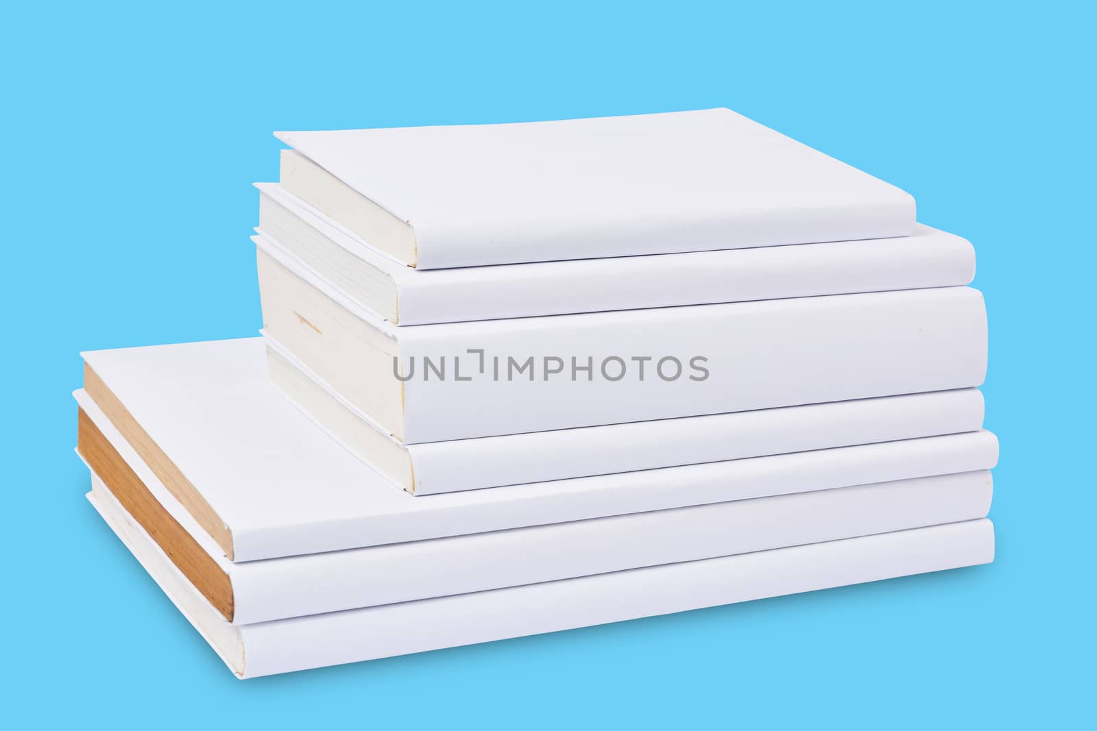 Stack of White Cover Book  by thampapon