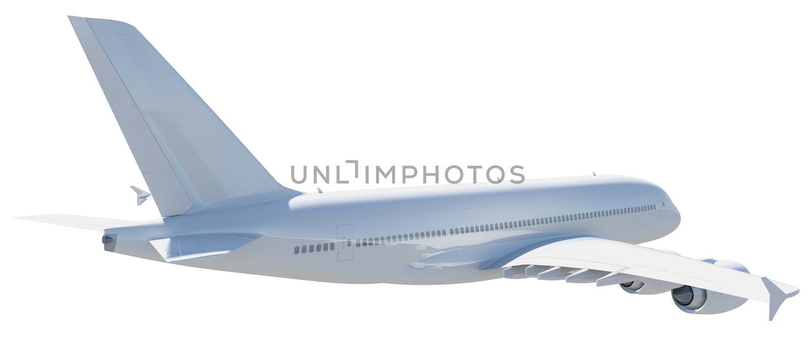 White modern airplane by cherezoff