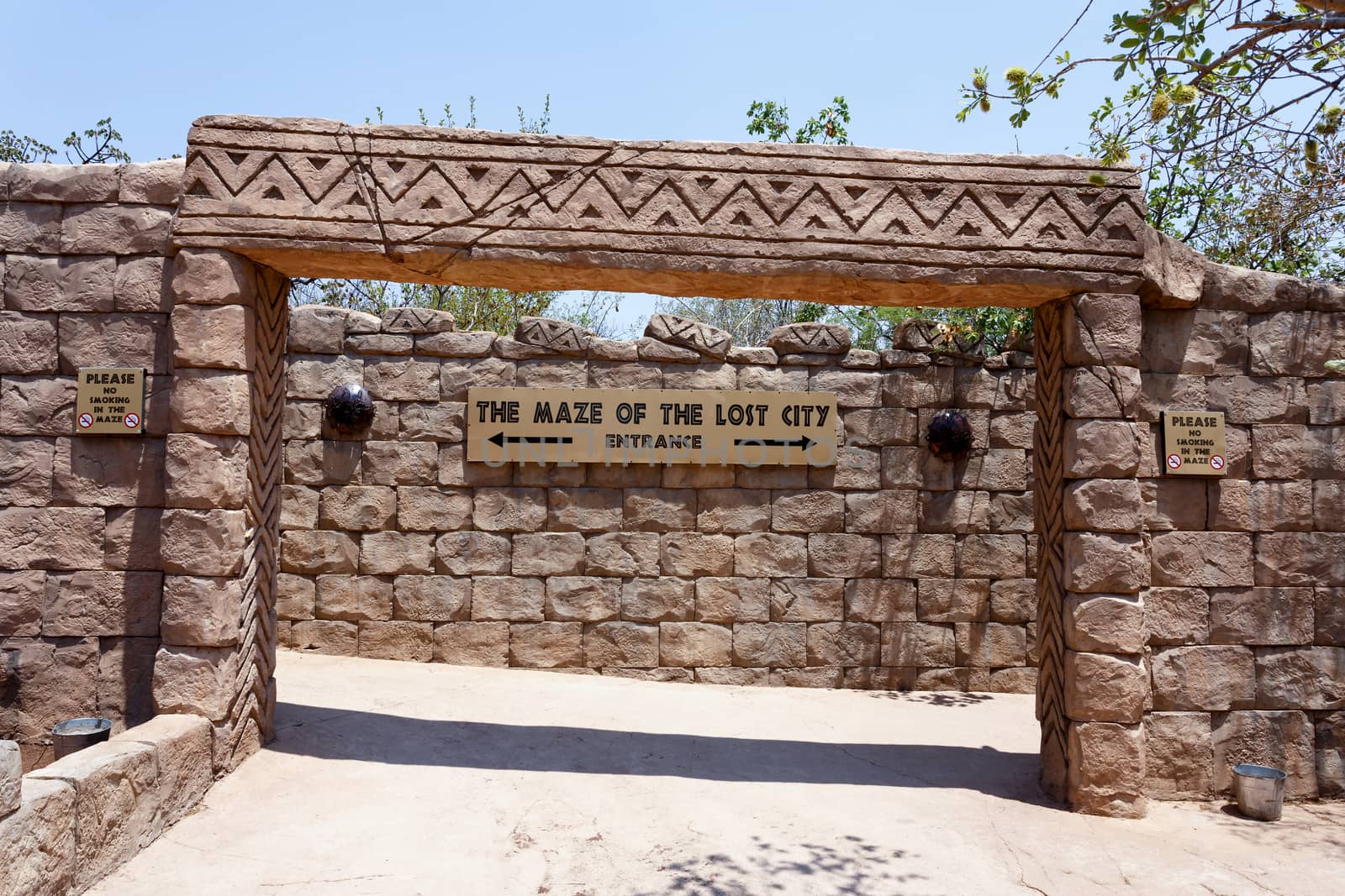 entrance to Maze, labyrinth in Lost City, Luxury Resort in South Africa