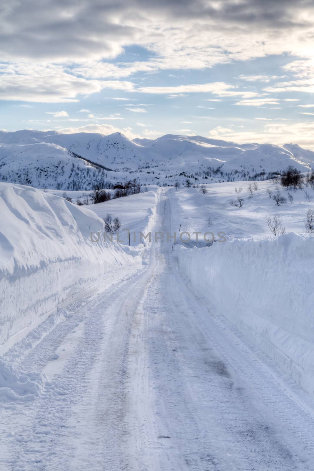 Snowy road 2 by Stootsy
