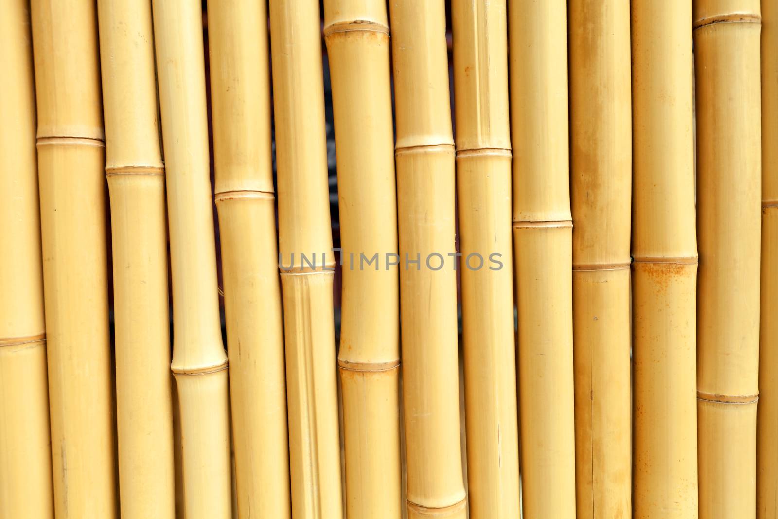 Bamboo poles forming a fence for an Asian theme background texture.