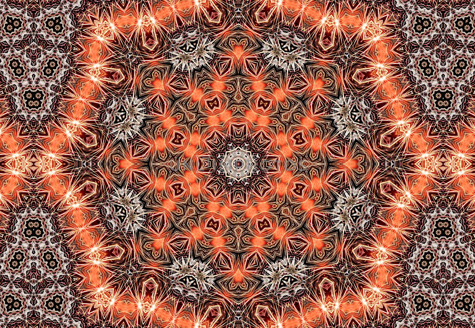 Aztec kaleidoscope abstract,decorative floral ornament
