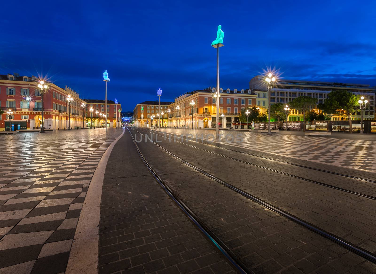 Massena Place in the Morning, Nice, France