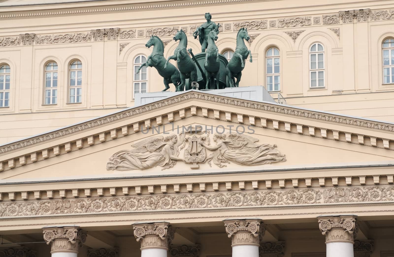 Pediment of the Bolshoi Theatre by glassbear