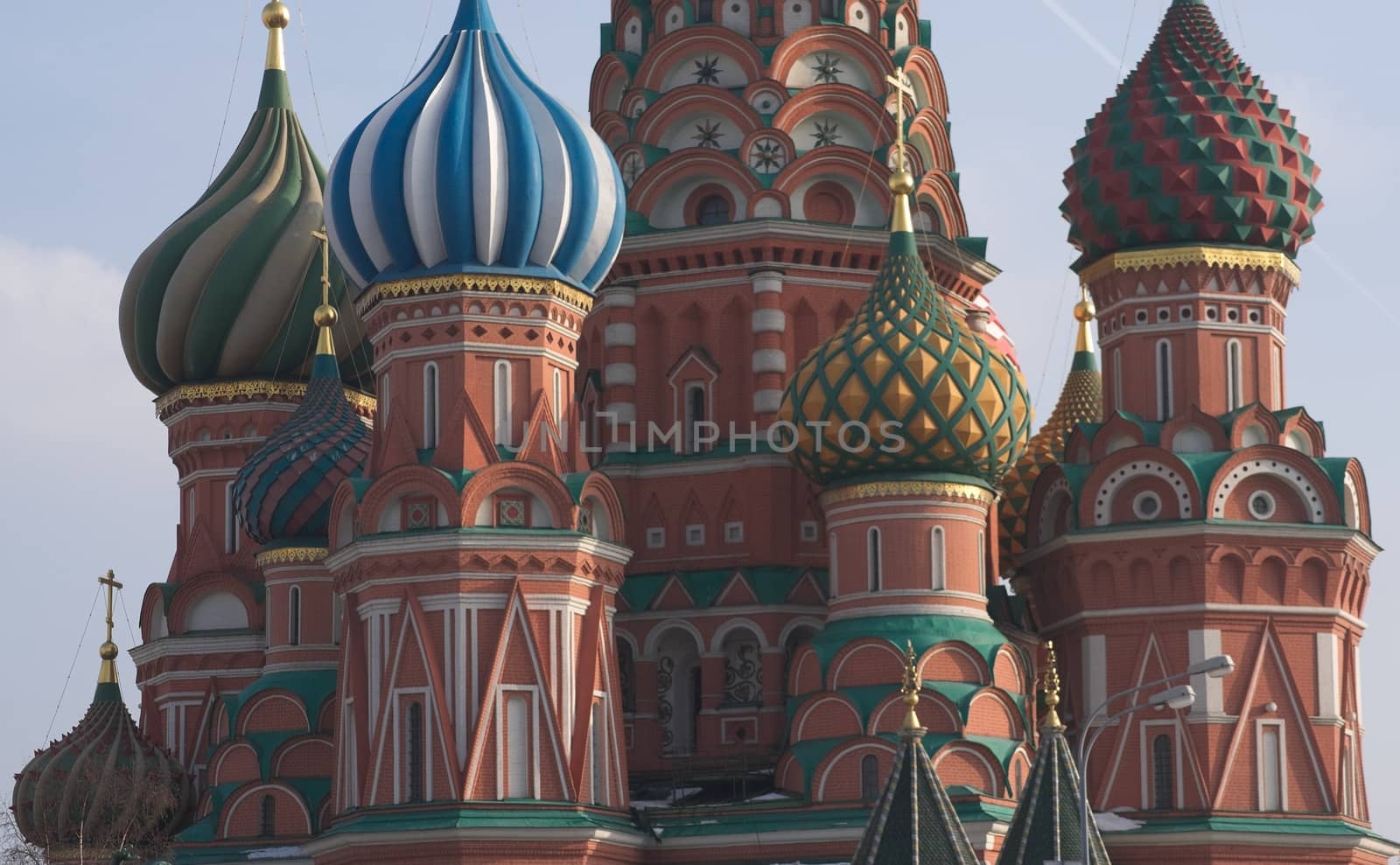 Domes of St. Basil's Cathedral on Red Square in Moscow