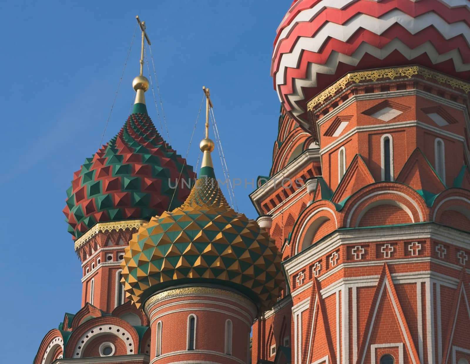 Domes of St. Basil's Cathedral on Red Square in Moscow
