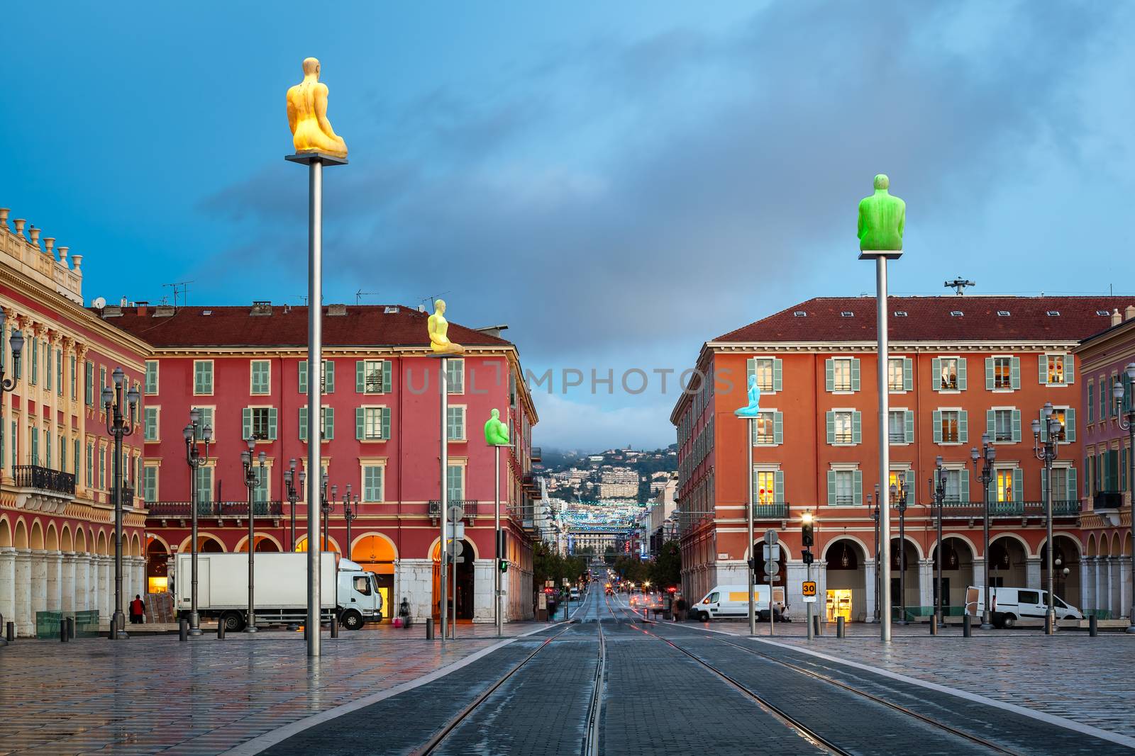Massena Place in the Morning, Nice, France by anshar