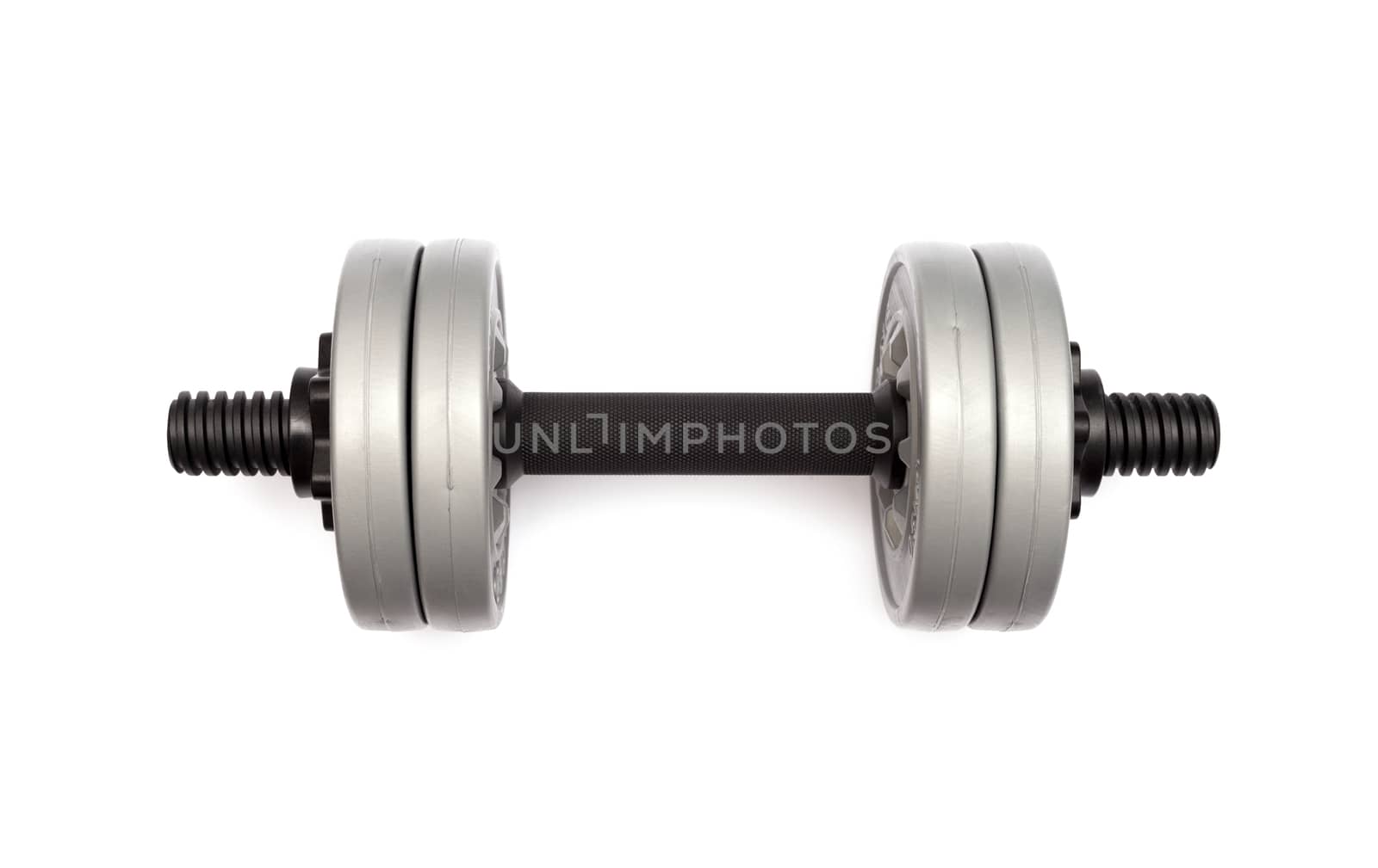 dumbbell isolated on white background by DNKSTUDIO