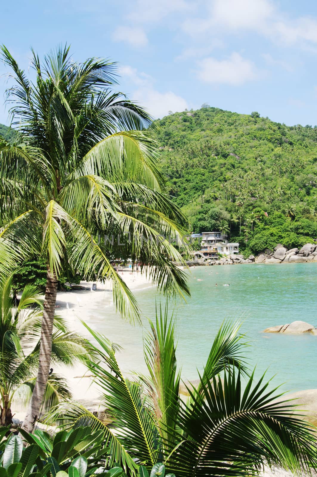 Top view Silver Beach, Koh Samui, Thailand 