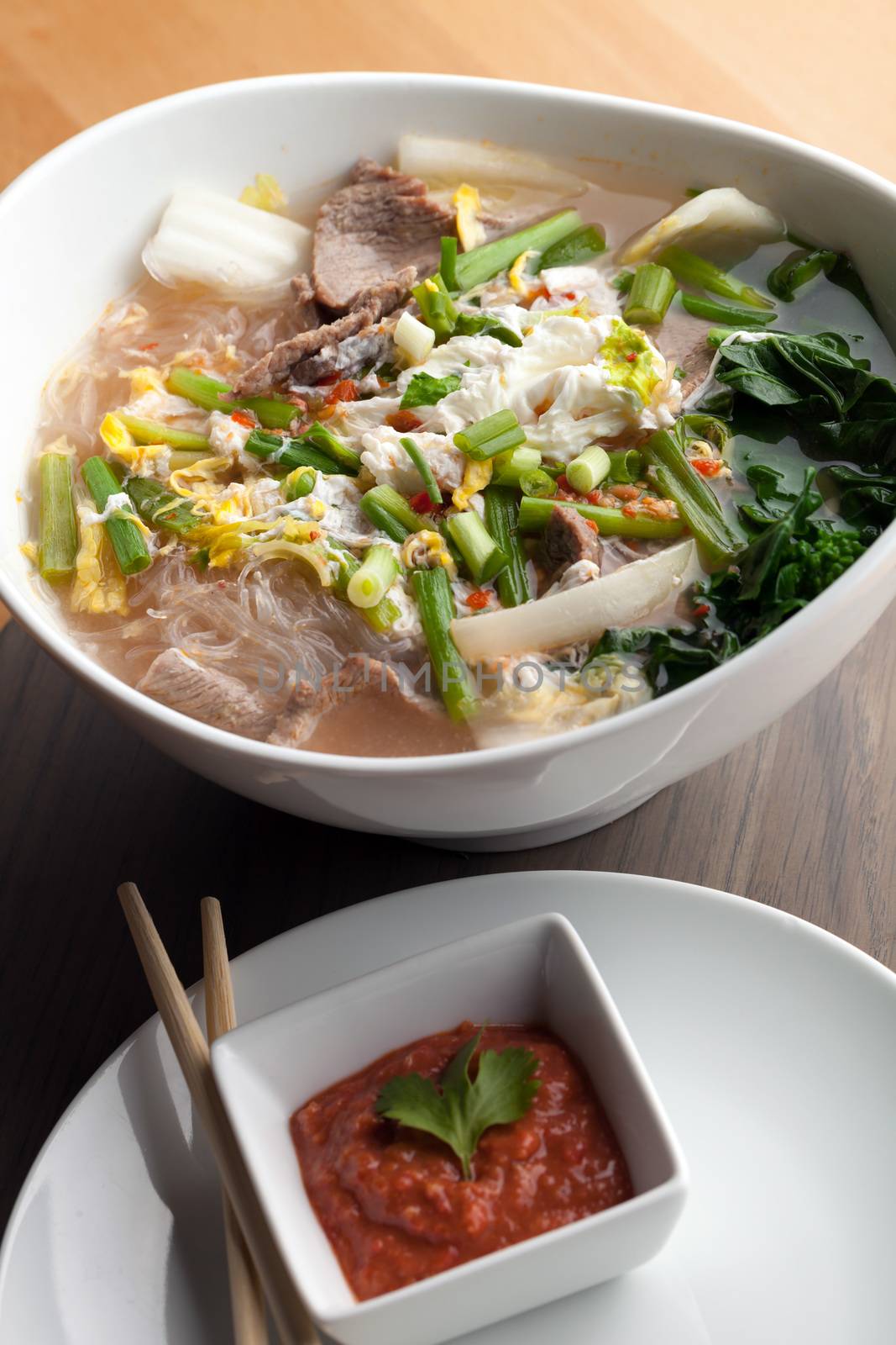 Pho Style Soup with Steak by graficallyminded