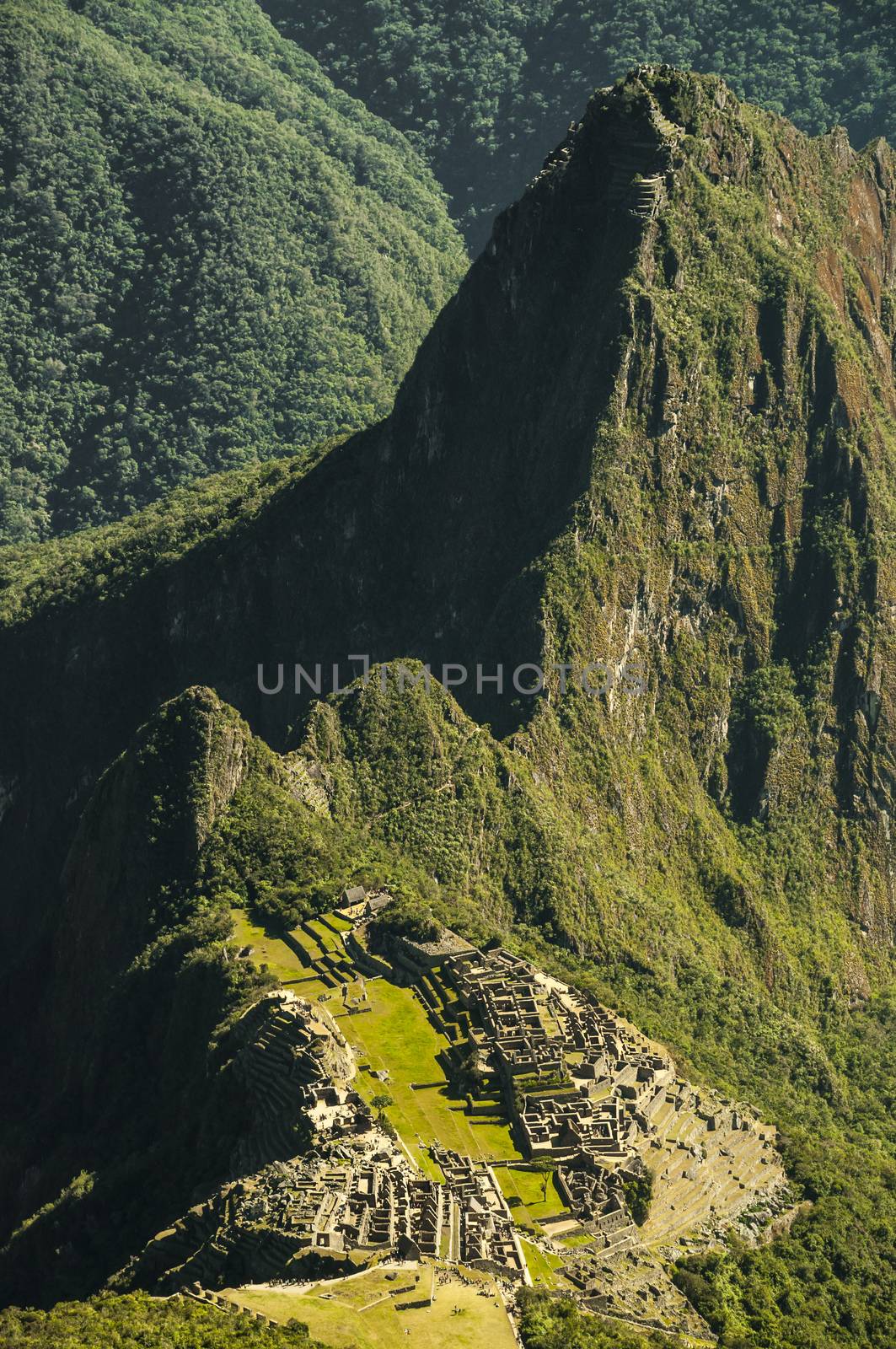 Machu Picchu view in early morning view from above