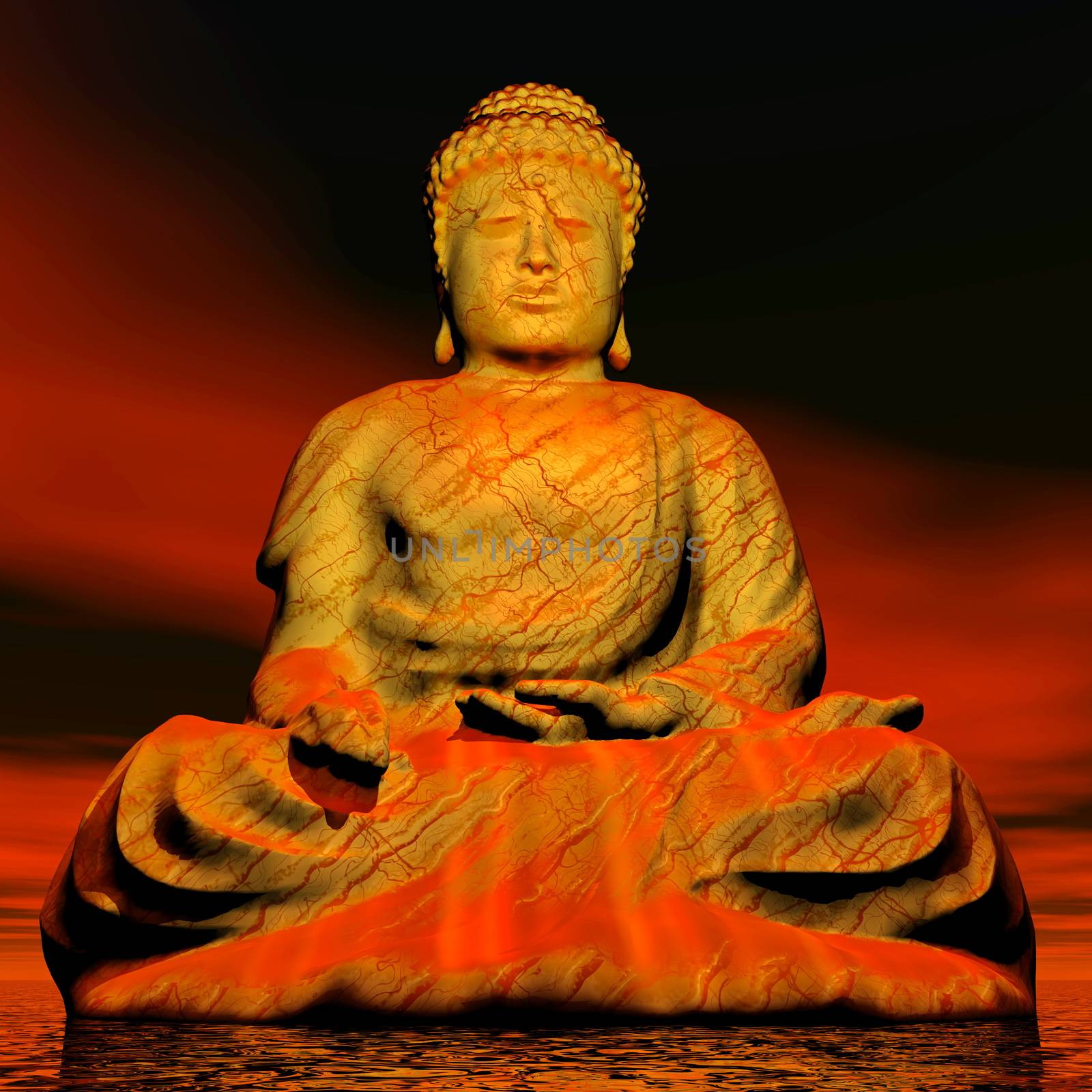 Buddha - 3D render by Elenaphotos21