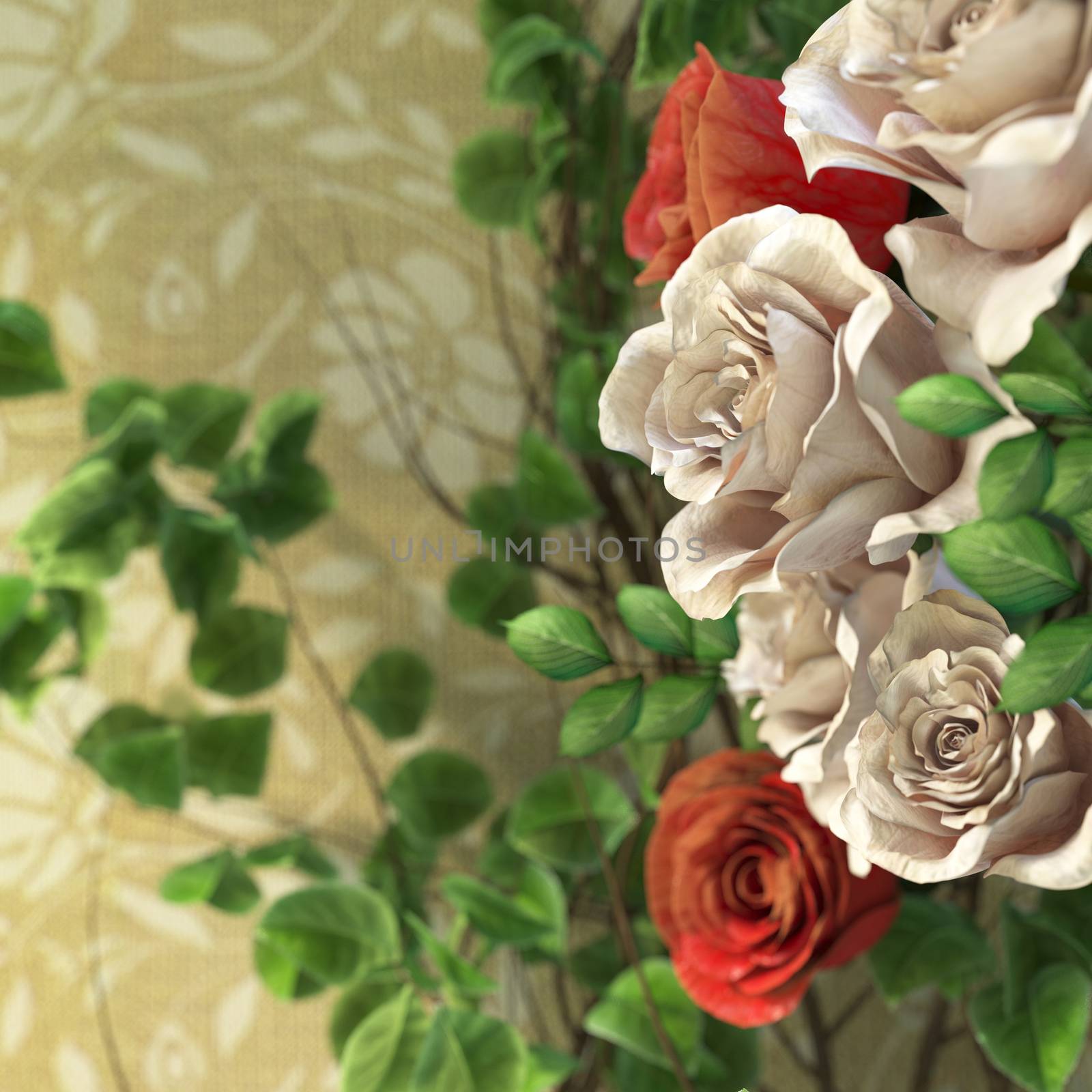 flowers and plants holiday concept background