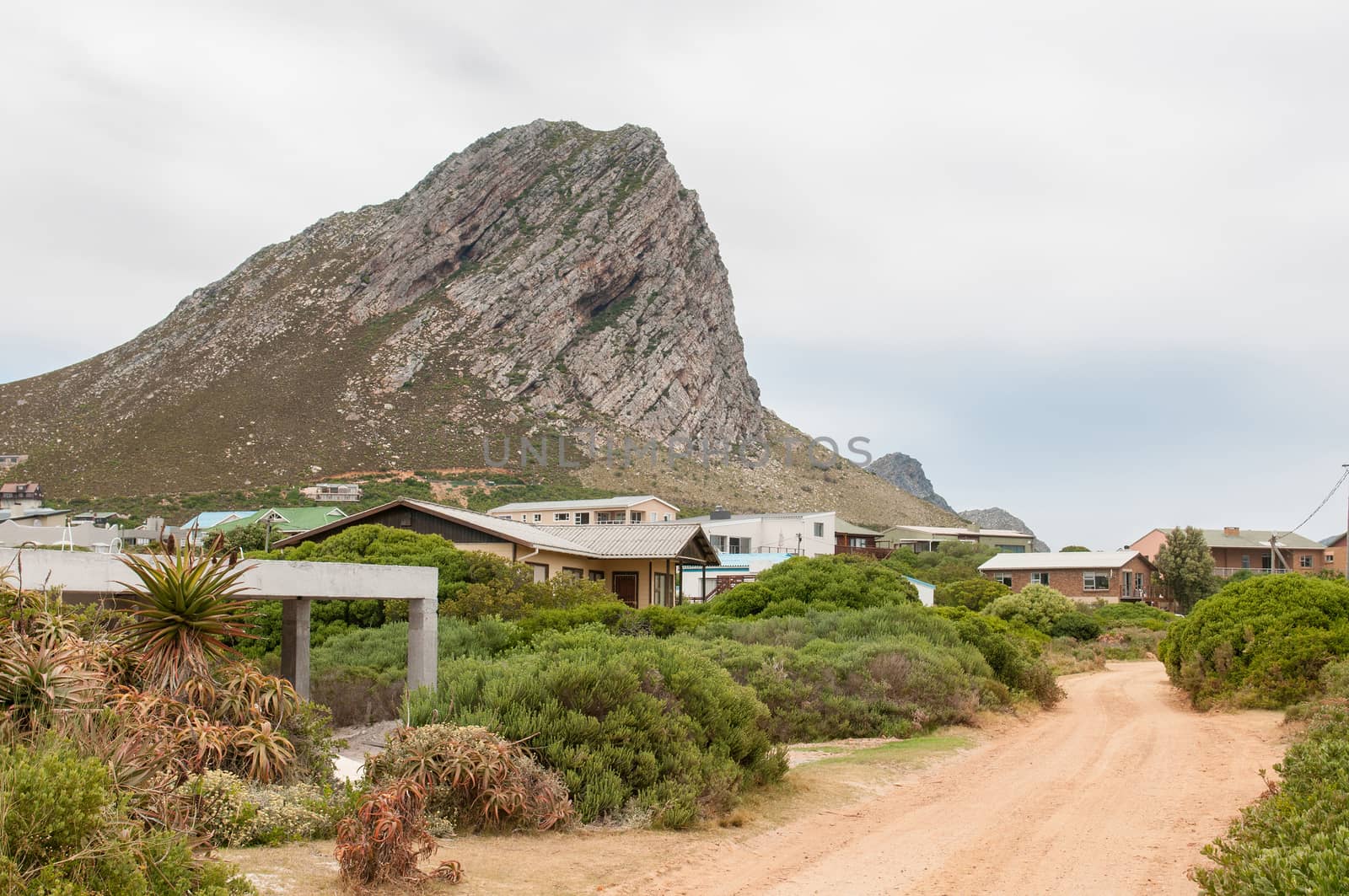ROOI ELS, SOUTH AFRICA - DECEMBER 23, 2014: Holiday homes in Rooi Els between Gordons Bay and Kleinmond, South Africa. It is a popular vacation spot for anglers
