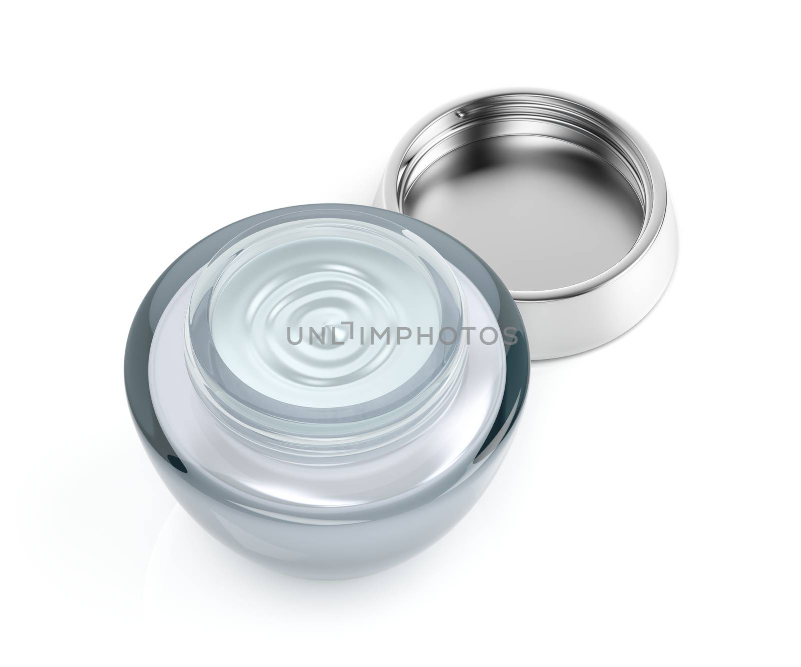 Cosmetic cream on white background