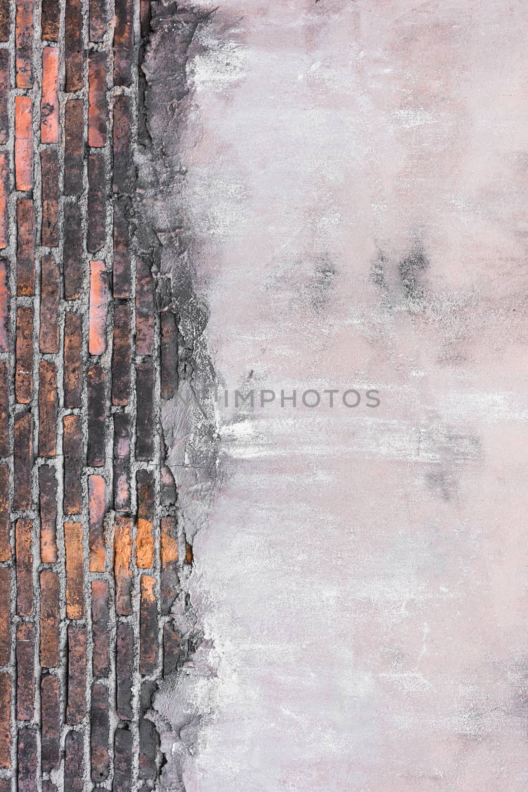 High resolution pictures vintage orange pattern of brick wall .