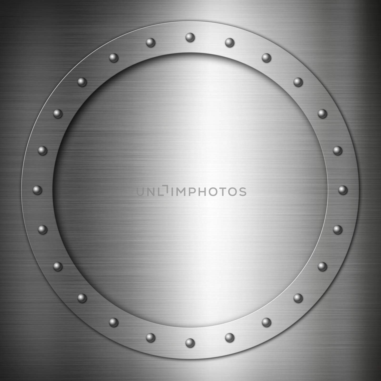 Brushed Steel round frame by daboost