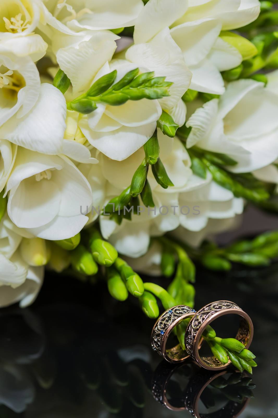 The wedding bouquet. Close up. Wedding background