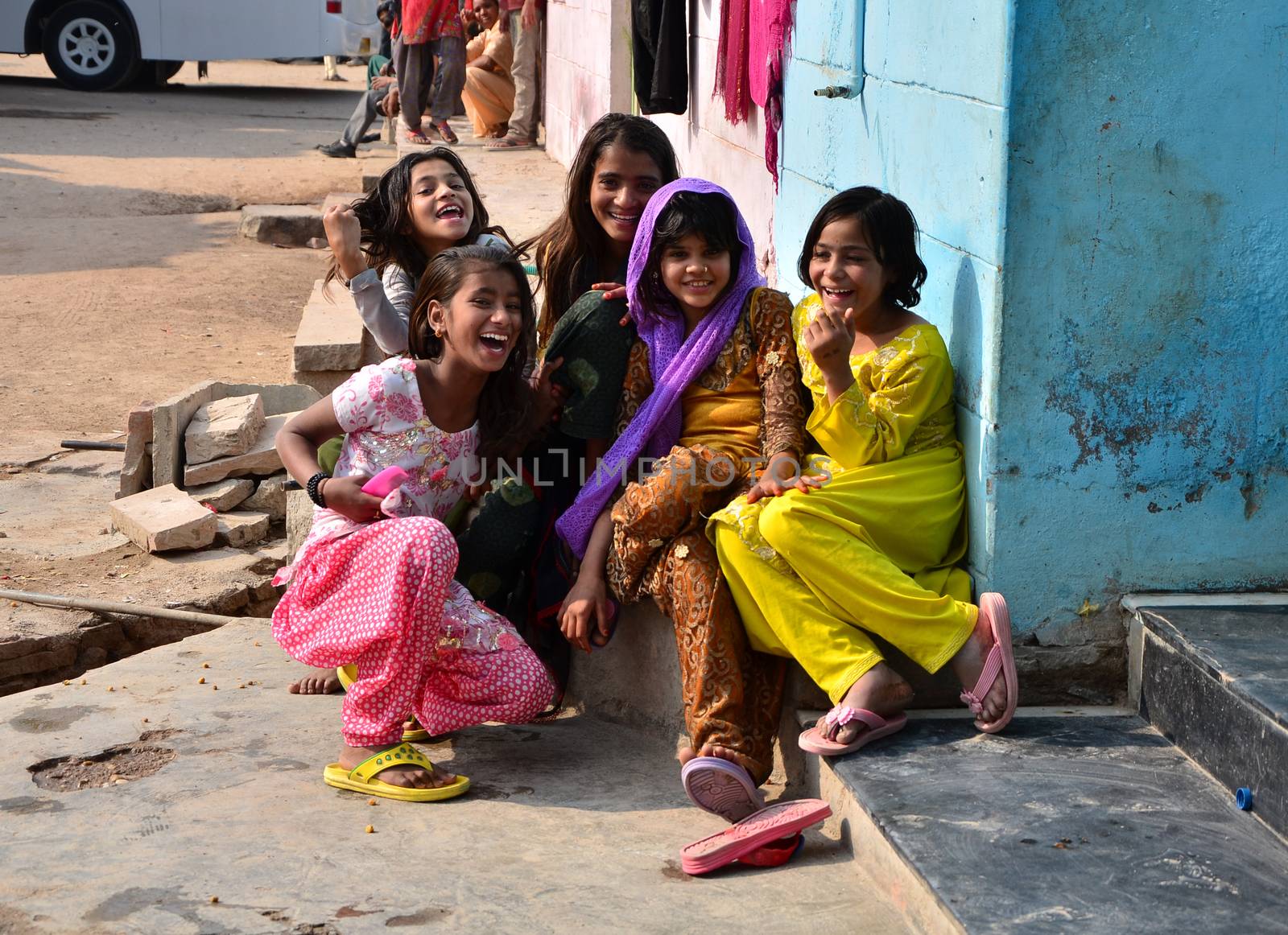 Jodhpur, India - January 2, 2015: Portrait of Indian child in a village in Jodhpur, india. Jodhpur is the second largest city in the Indian state of Rajasthan with over 1 million habitants.