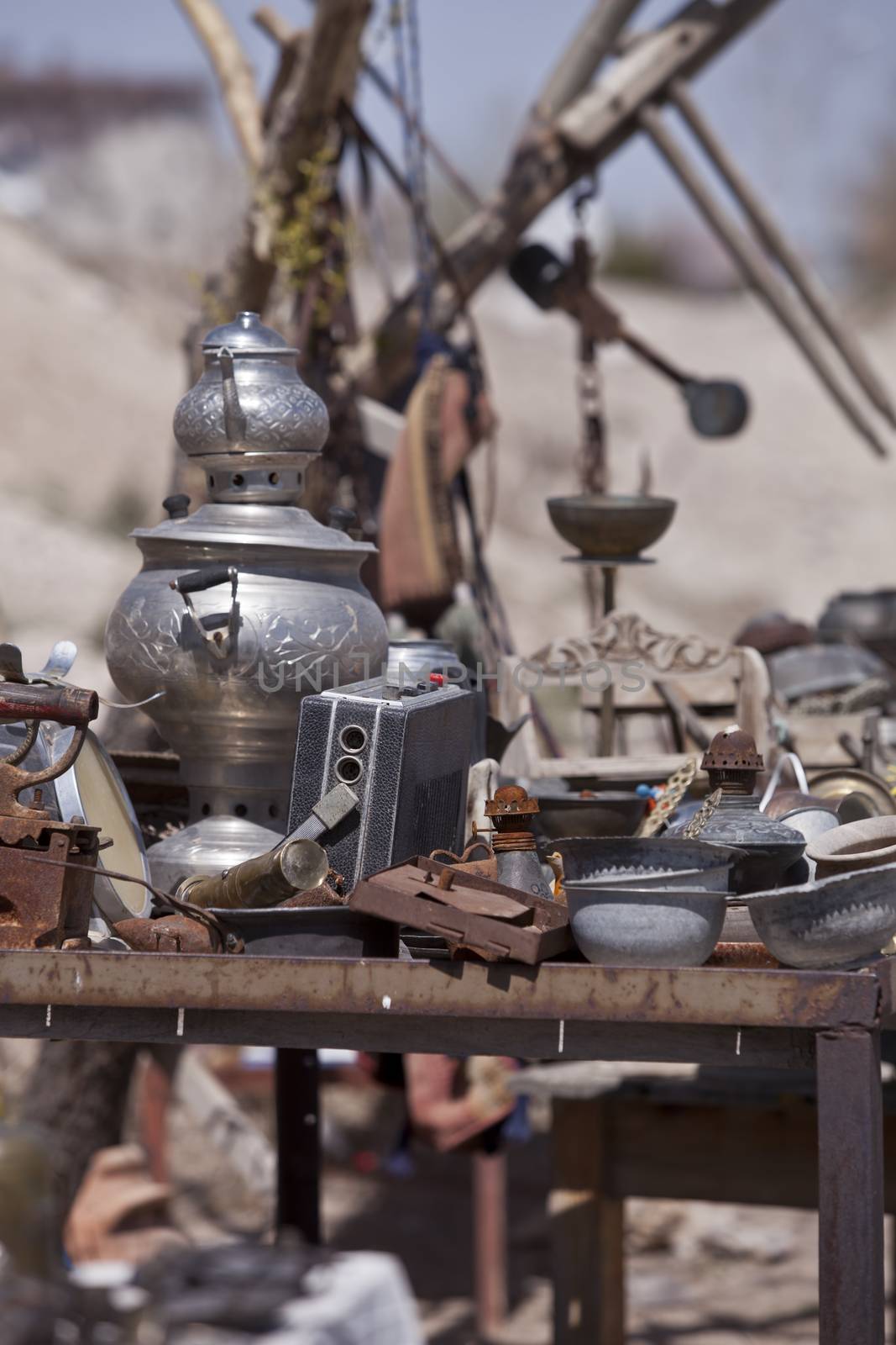 Trinkets for sale at market in Cappadocia Turkey