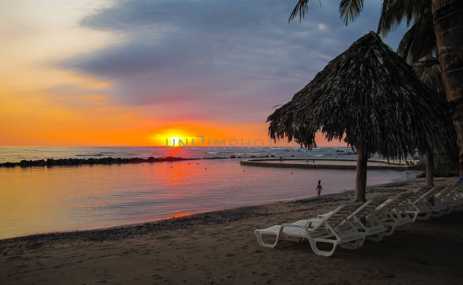 Sunset On the Pacific In El Salvador by valleyboi63