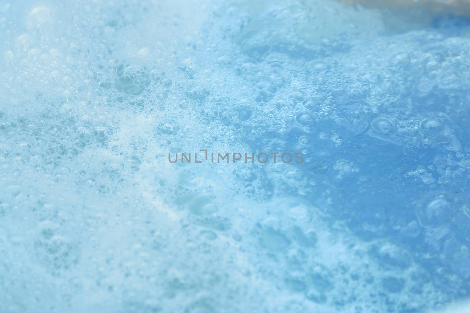 Close-up view on soapsuds in bathroom