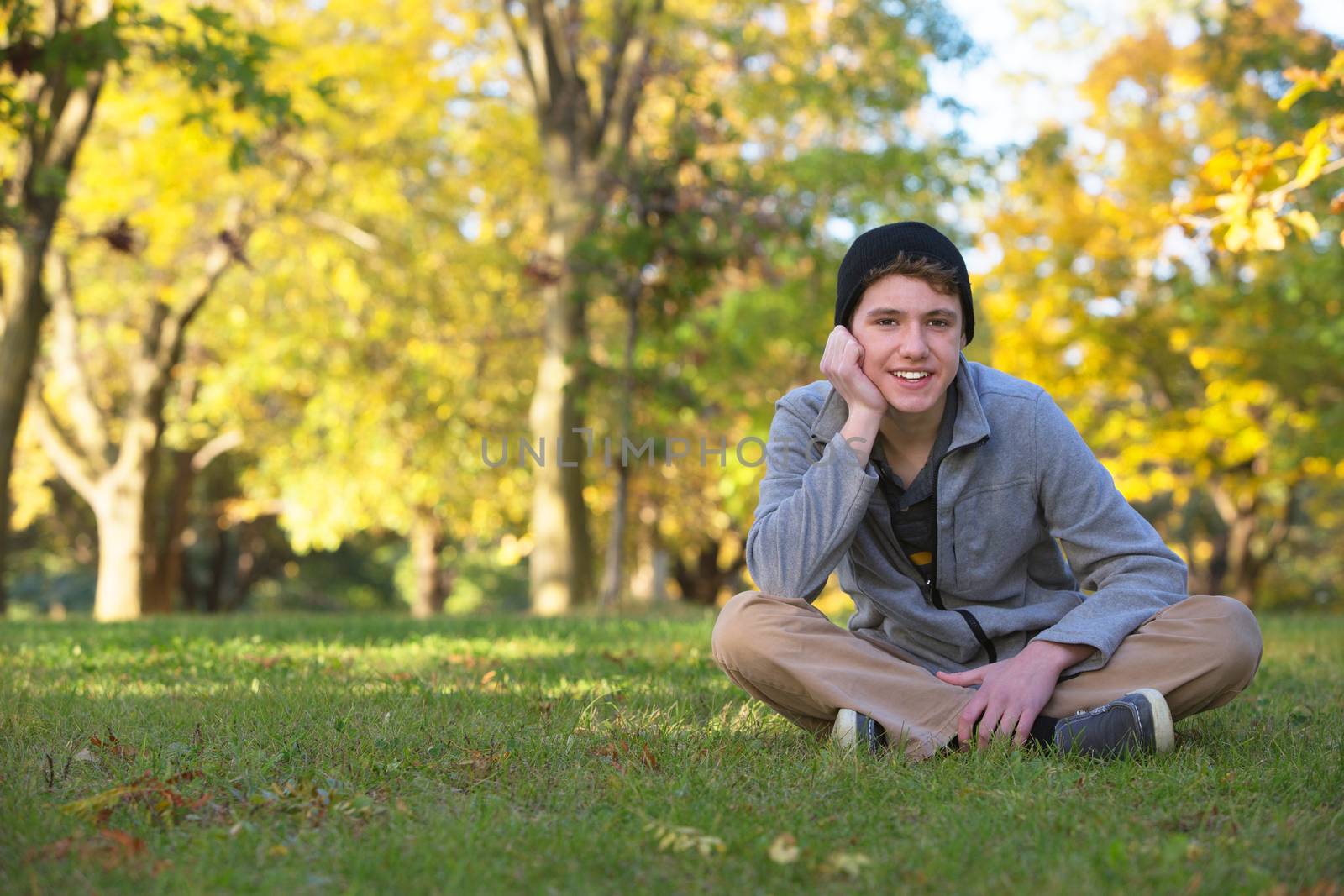 Cute Teen Outdoors Smiling by Creatista