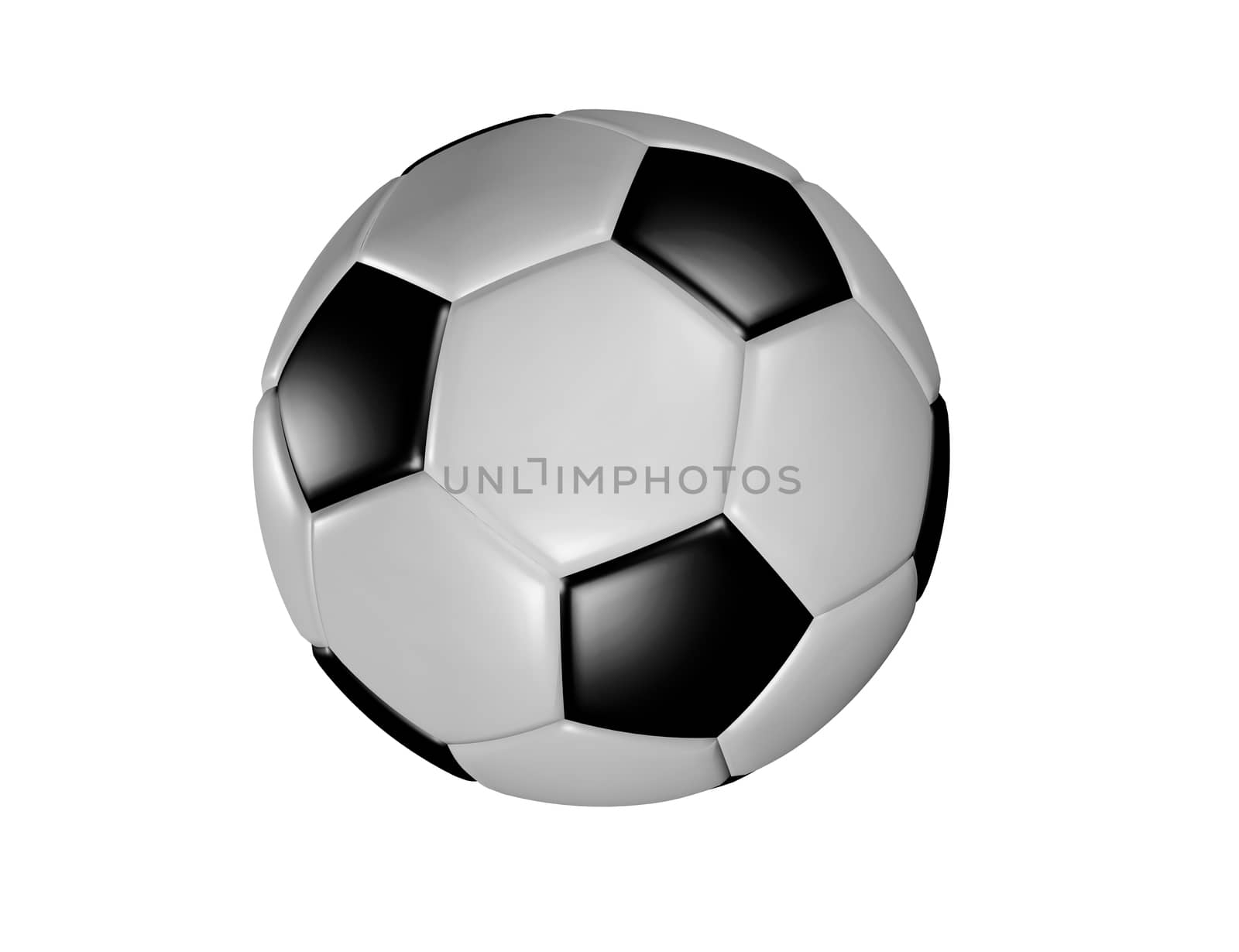 3d render illustration of Soccer Ball with white background