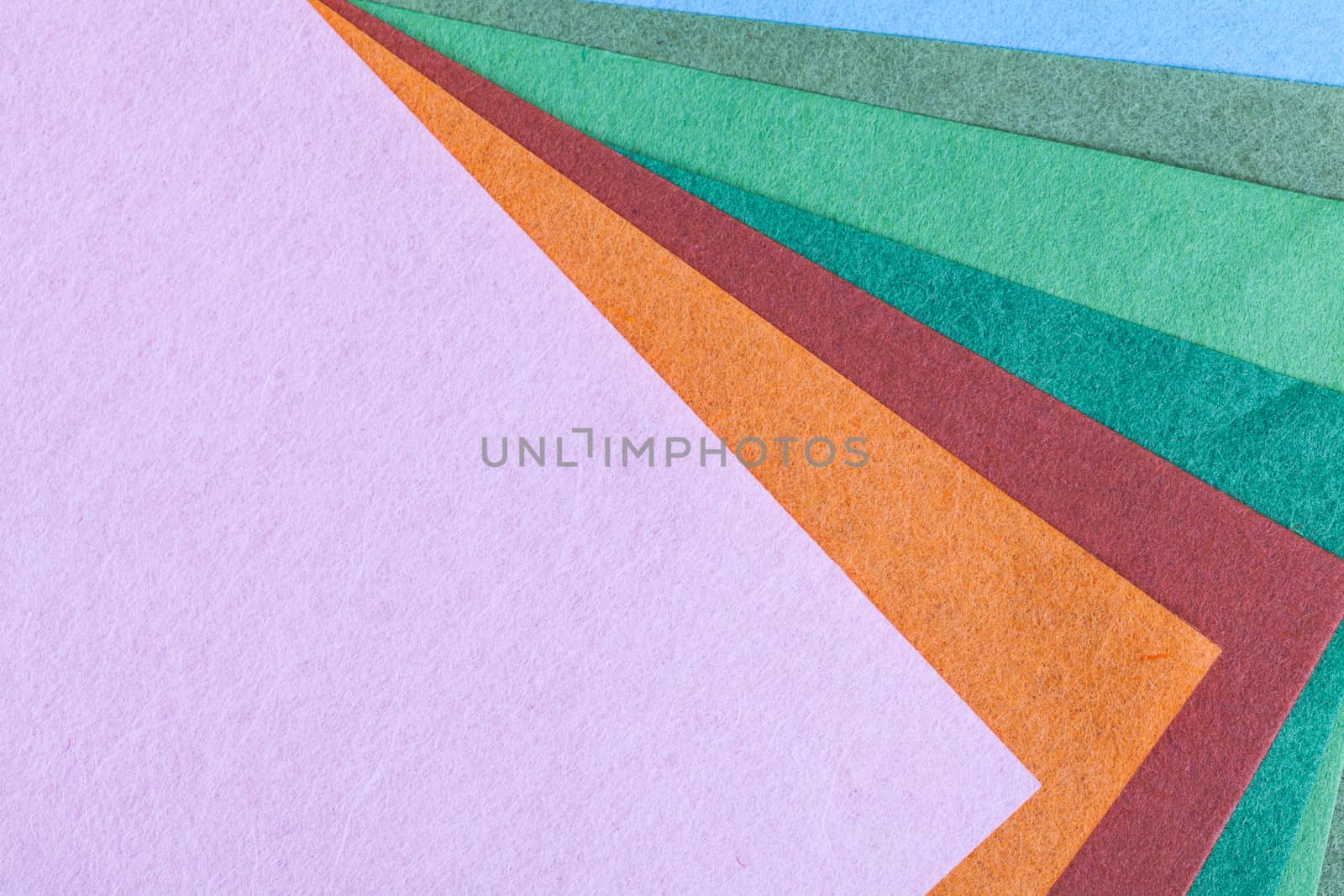 Abstract colorful origami paper pattern texture stacked layer respective, as background