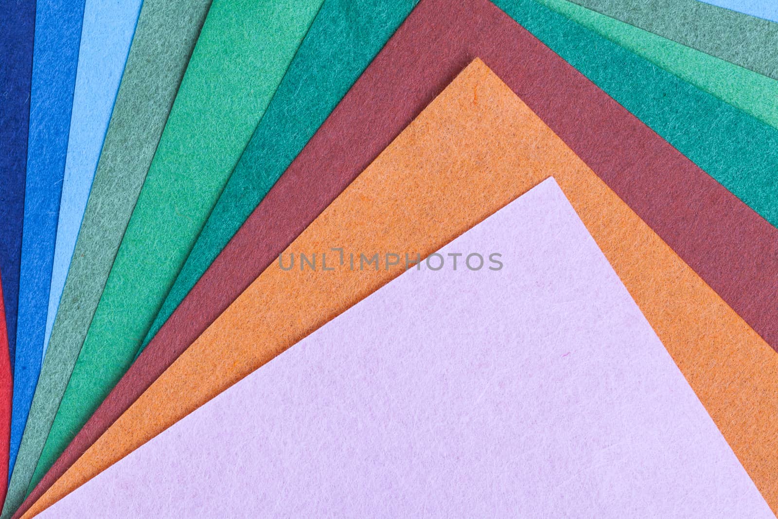 Abstract colorful origami paper pattern texture stacked layer respective, as background