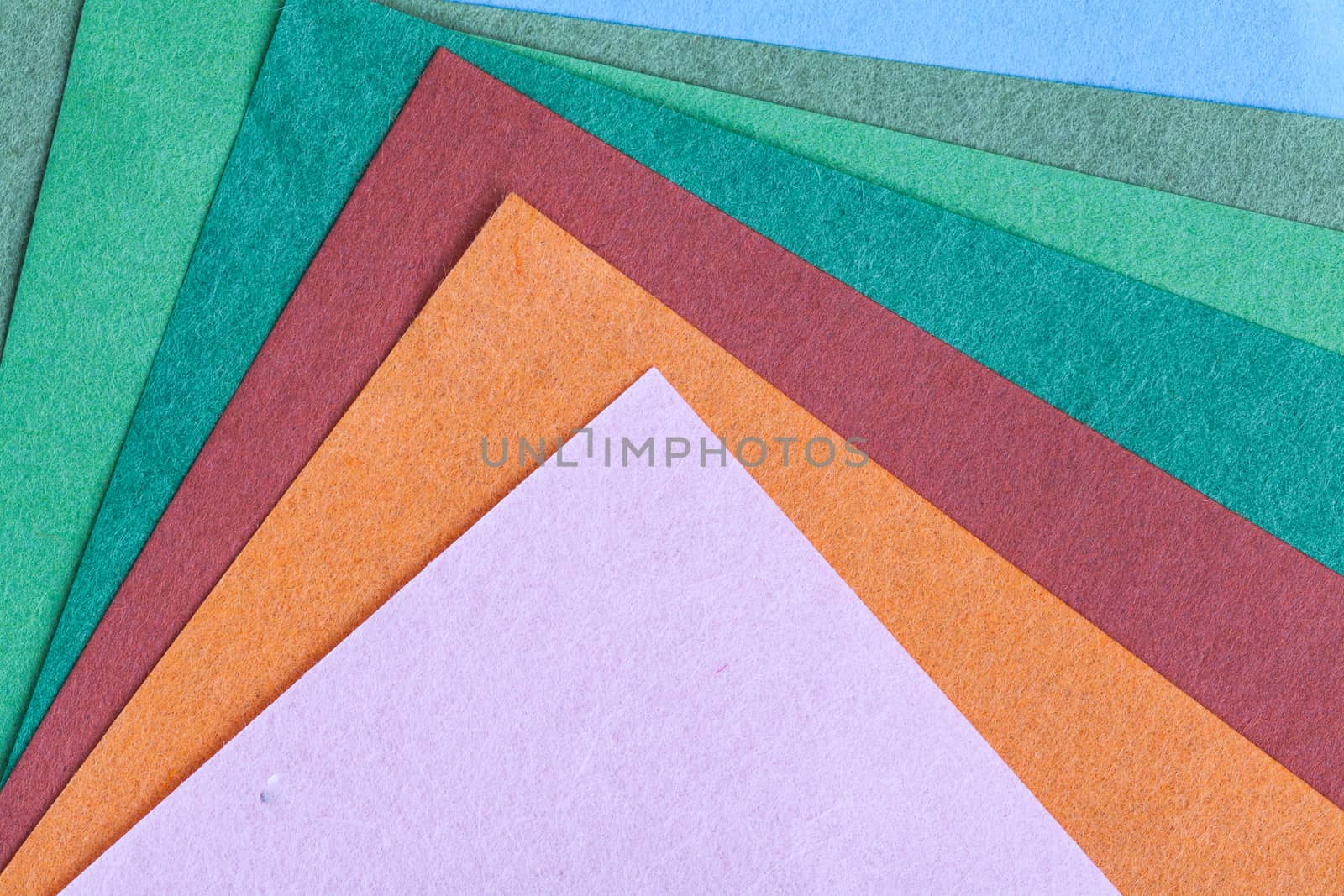 Abstract colorful origami paper pattern texture stacked layer respective, as background