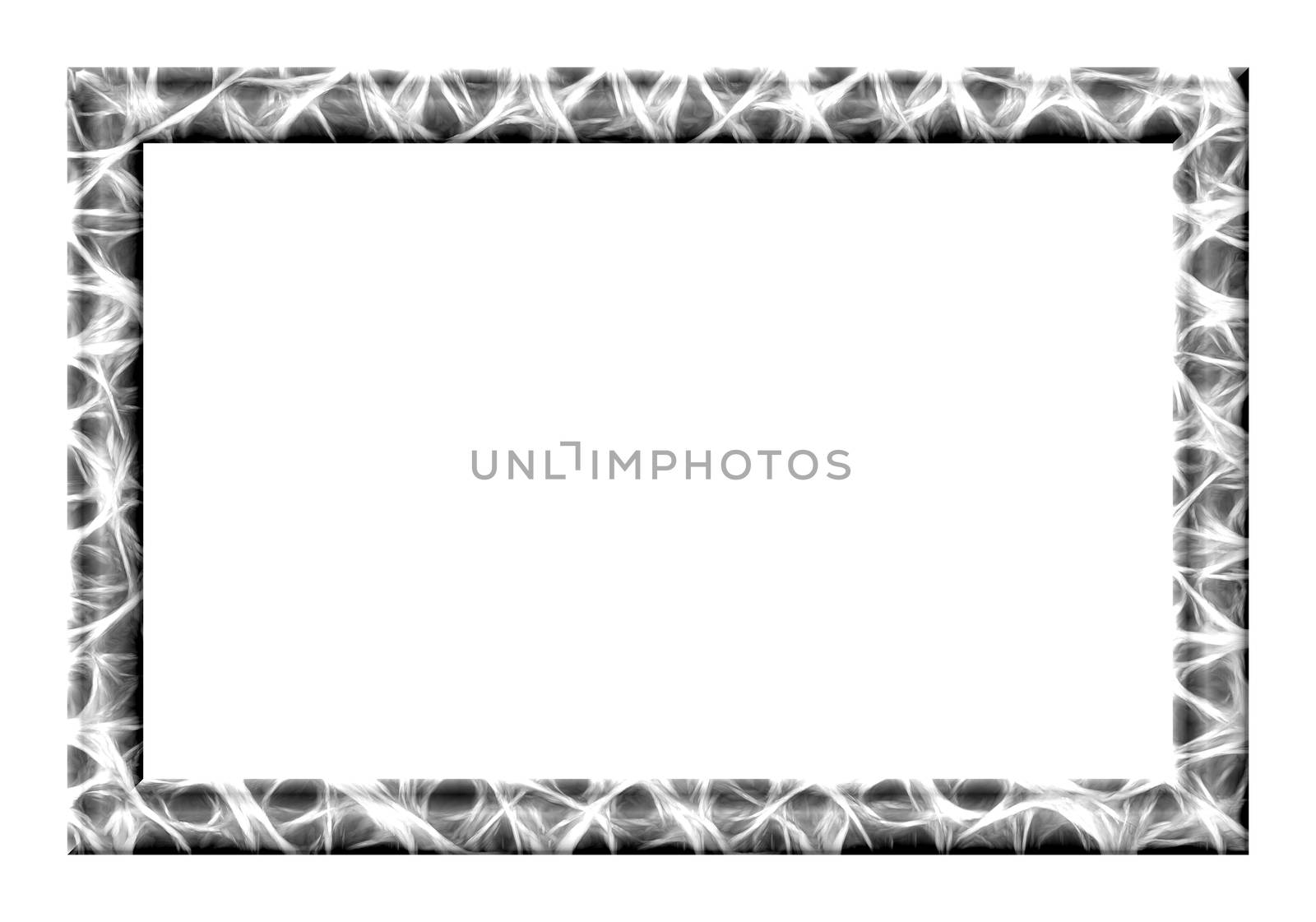 Frame for pictures with abstract texture isolated on a white background