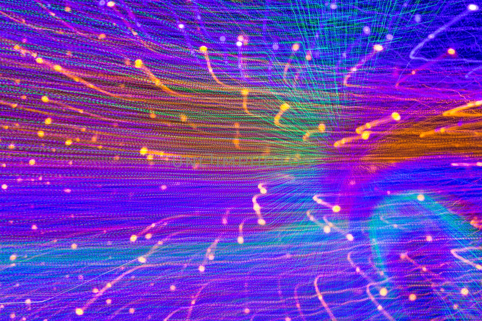 Colorful abstract background, using motion blur from tunnel lights night