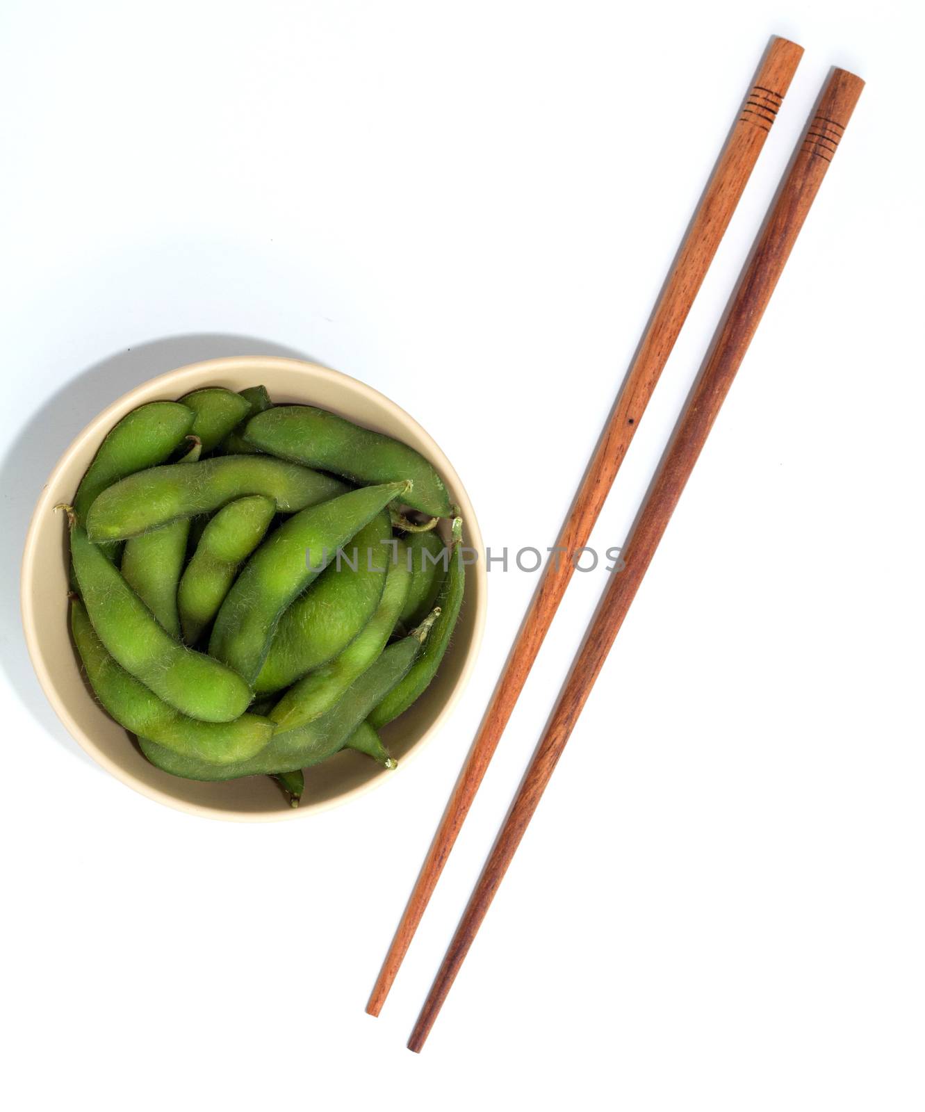 Japanese cuisine edamame bean (boiled green soy beans)