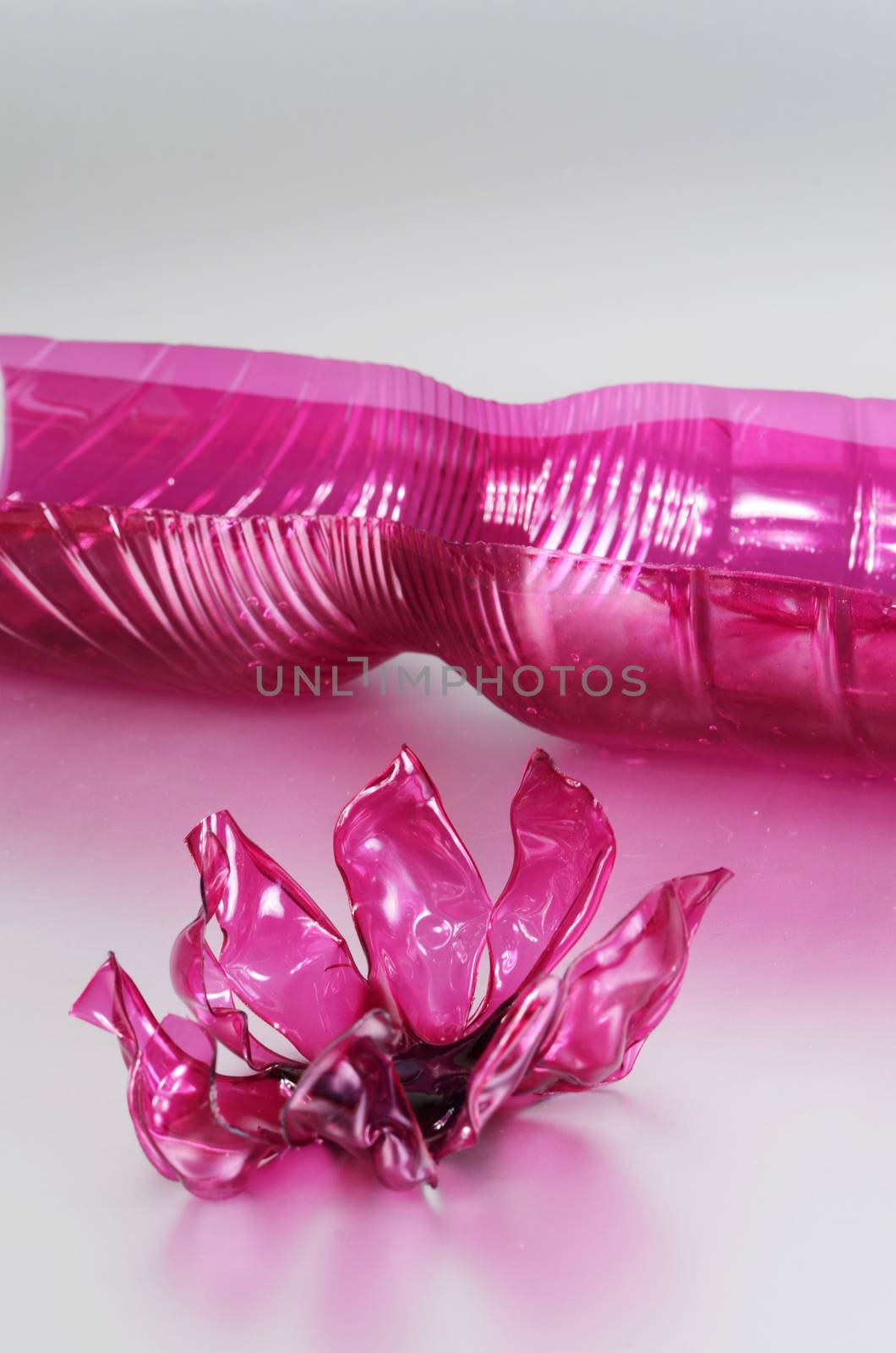 flower made of plastic bottle